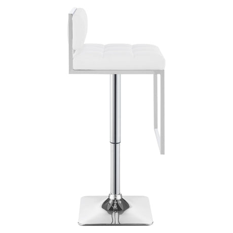 Alameda Adjustable Bar Stool White and Chrome | Coaster - 100193 - Home Elegance USA - 8