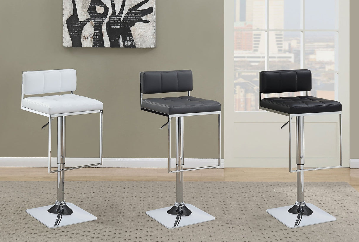 Alameda Adjustable Bar Stool Chrome and Black | Coaster - 100194 - Home Elegance USA - 12