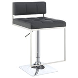 Alameda Adjustable Bar Stool Chrome and Grey | Coaster | Home Elegance USA