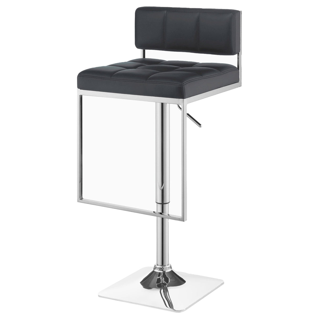 Alameda Adjustable Bar Stool Chrome and Grey | Coaster | Home Elegance USA