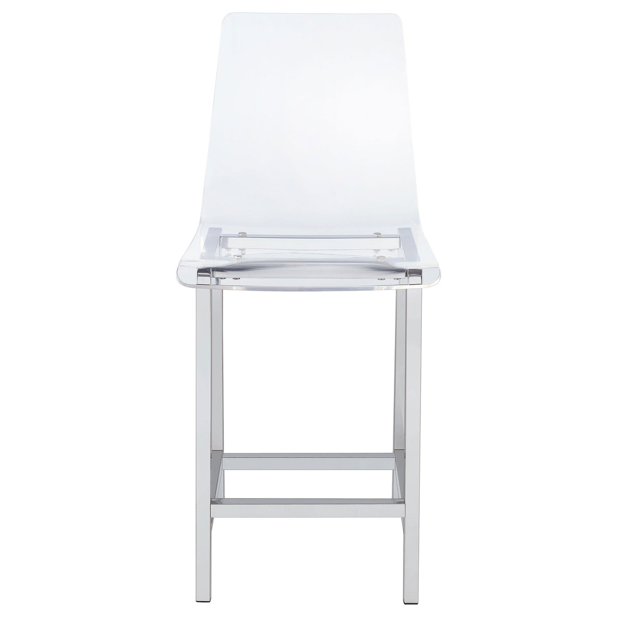 Counter Stool - Juelia Counter Height Stools Chrome and Clear Acrylic (Set of 2)