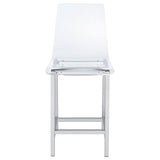 Counter Stool - Juelia Counter Height Stools Chrome and Clear Acrylic (Set of 2)