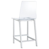 Counter Stool - Juelia Counter Height Stools Chrome and Clear Acrylic (Set of 2)