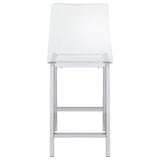 Counter Stool - Juelia Counter Height Stools Chrome and Clear Acrylic (Set of 2)