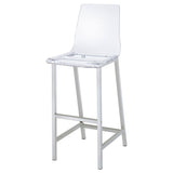 Bar Stool - Juelia Bar Stools Chrome and Clear Acrylic (Set of 2)