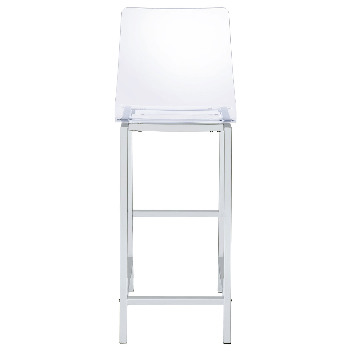 Bar Stool - Juelia Bar Stools Chrome and Clear Acrylic (Set of 2)