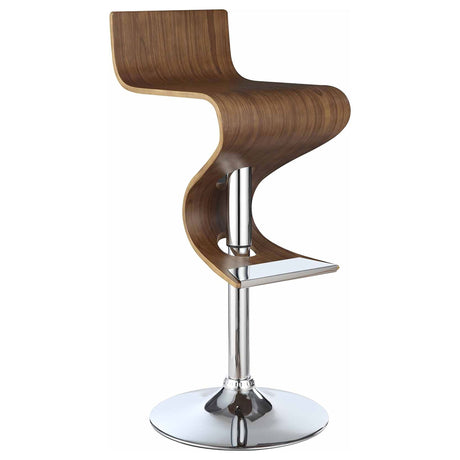 Covina Adjustable Bar Stool Walnut and Chrome | Coaster - 100396 - Home Elegance USA - 1