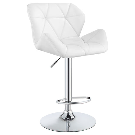 Adjustable Bar Stool - Berrington Adjustable Bar Stools Chrome and White (Set of 2)