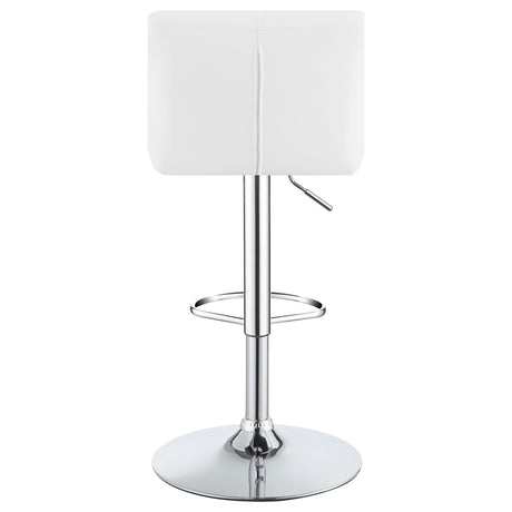 Adjustable Bar Stool - Berrington Adjustable Bar Stools Chrome and White (Set of 2)