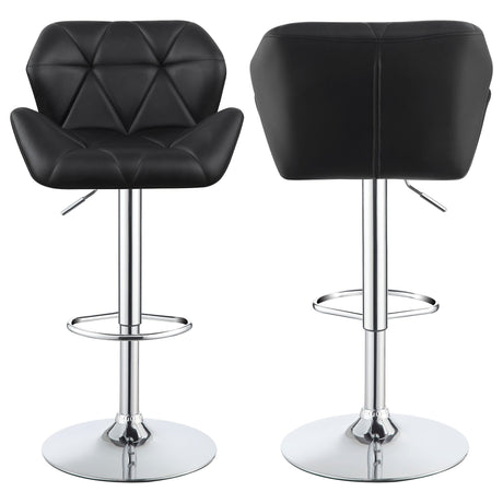 Berrington Adjustable Bar Stools Chrome and Black (Set of 2) | Coaster - 100425 - Home Elegance USA - 1