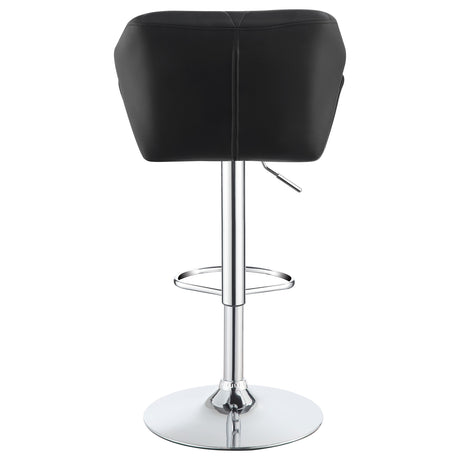 Adjustable Bar Stool - Berrington Adjustable Bar Stools Chrome and Black (Set of 2)