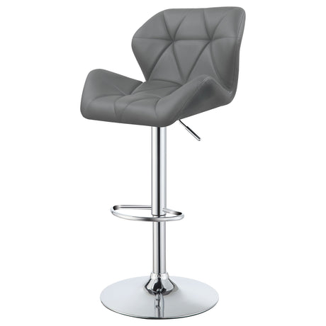 Adjustable Bar Stool - Berrington Adjustable Bar Stools Chrome and Grey (Set of 2)