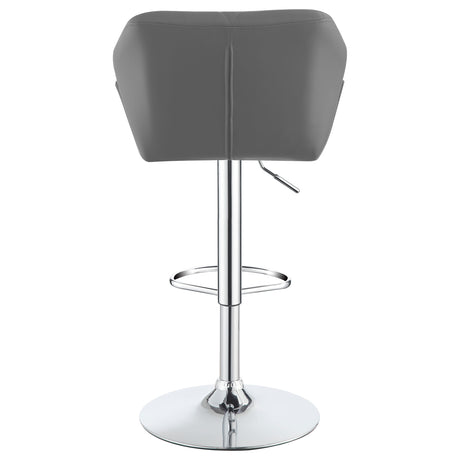 Adjustable Bar Stool - Berrington Adjustable Bar Stools Chrome and Grey (Set of 2)