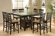 Gabriel 9 - piece Square Counter Height Dining Set Cappuccino | Coaster | Home Elegance USA