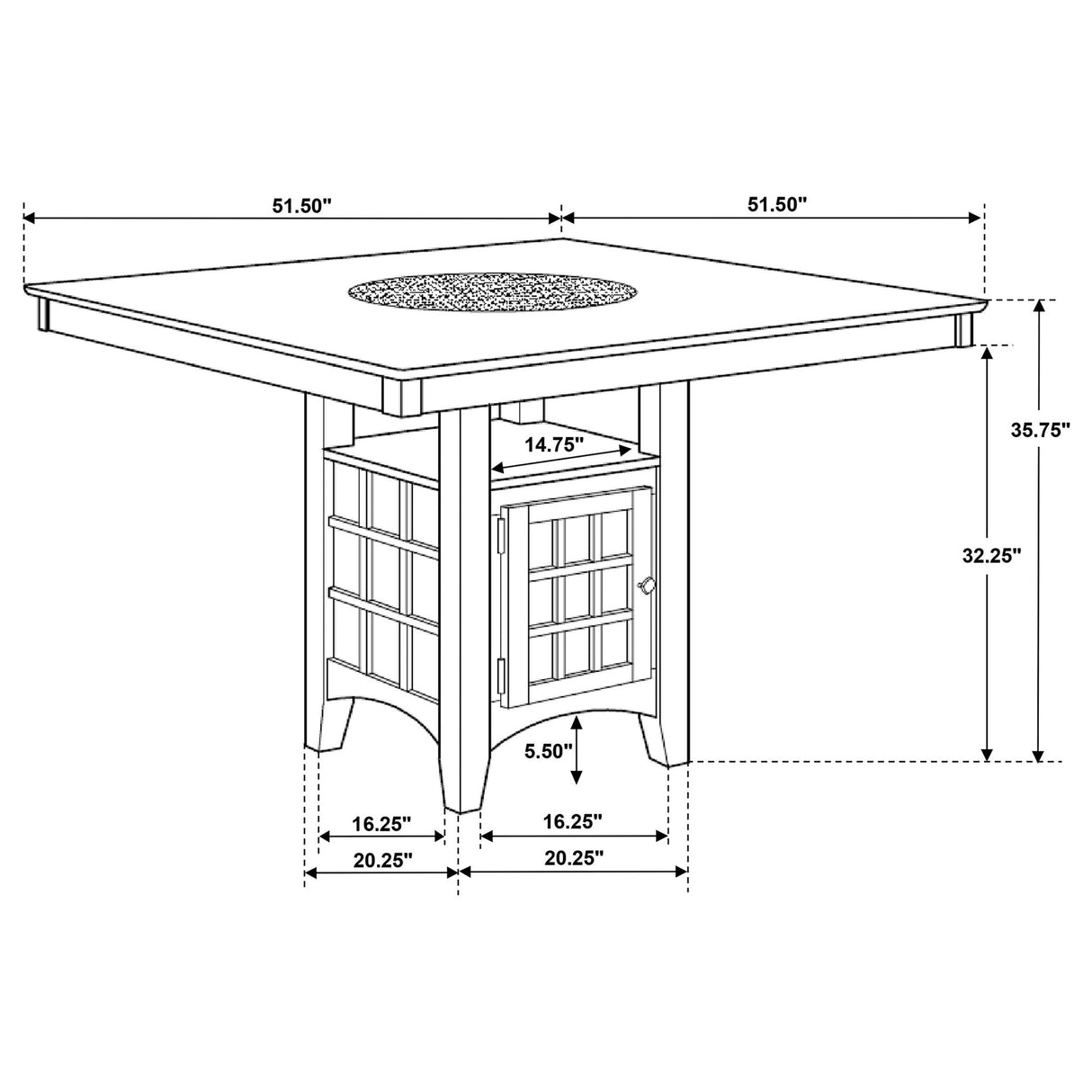 Gabriel 9 - piece Square Counter Height Dining Set Cappuccino - 100438 - S9 - image - 9