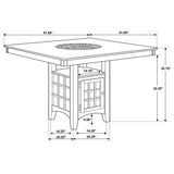 Gabriel 9 - piece Square Counter Height Dining Set Cappuccino | Coaster | Home Elegance USA