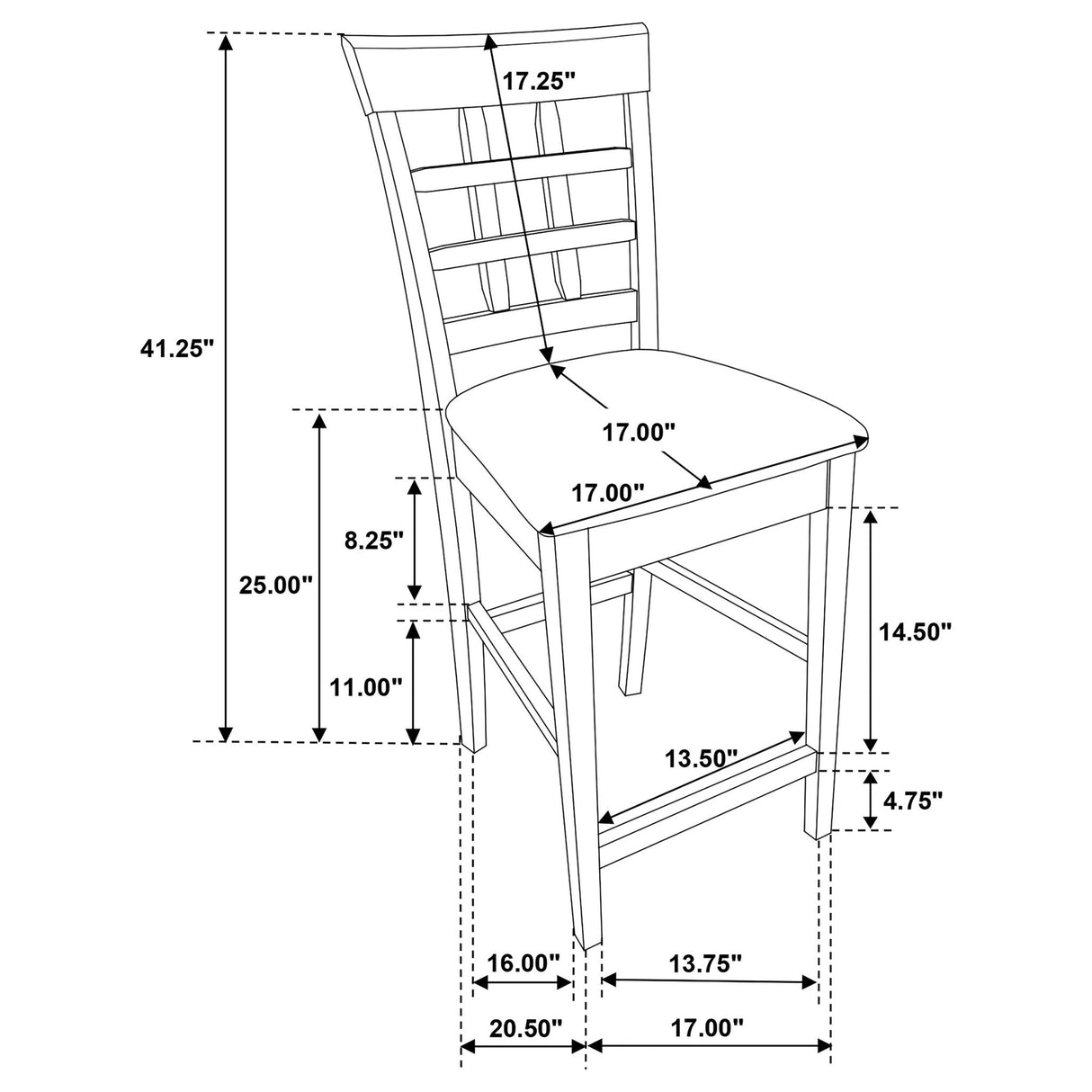 Gabriel 9 - piece Square Counter Height Dining Set Cappuccino - 100438 - S9 - image - 10