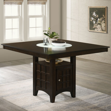 Counter Height Dining Table - Gabriel Square Counter Height Dining Table Cappuccino