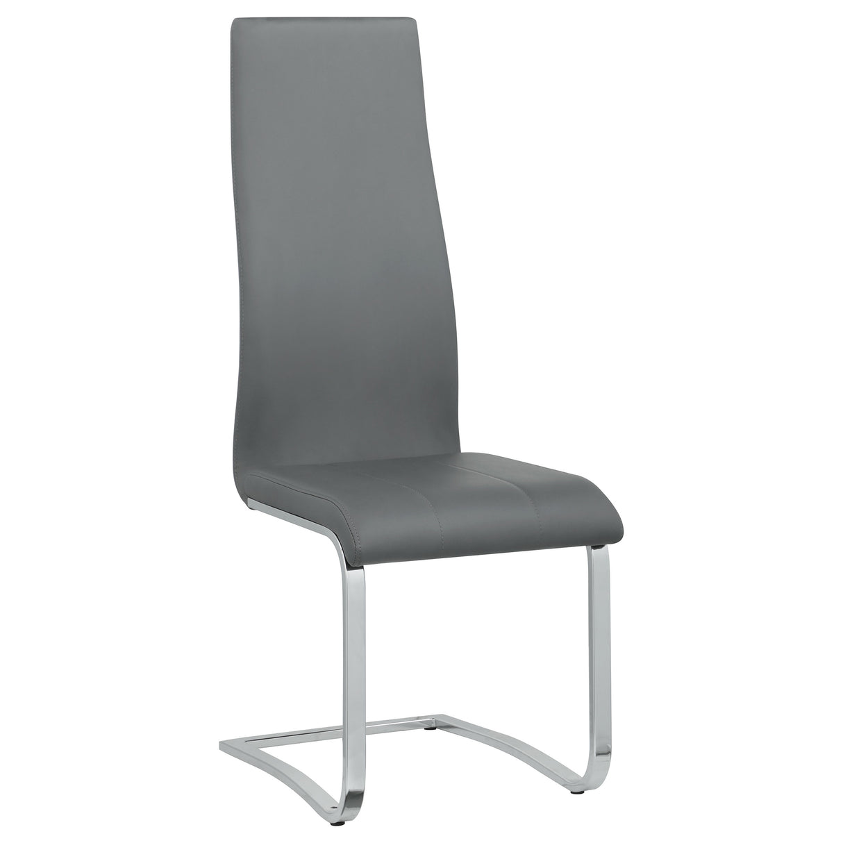 Side Chair - Montclair Upholstered High Back Side Chairs Grey and Chrome (Set of 4)