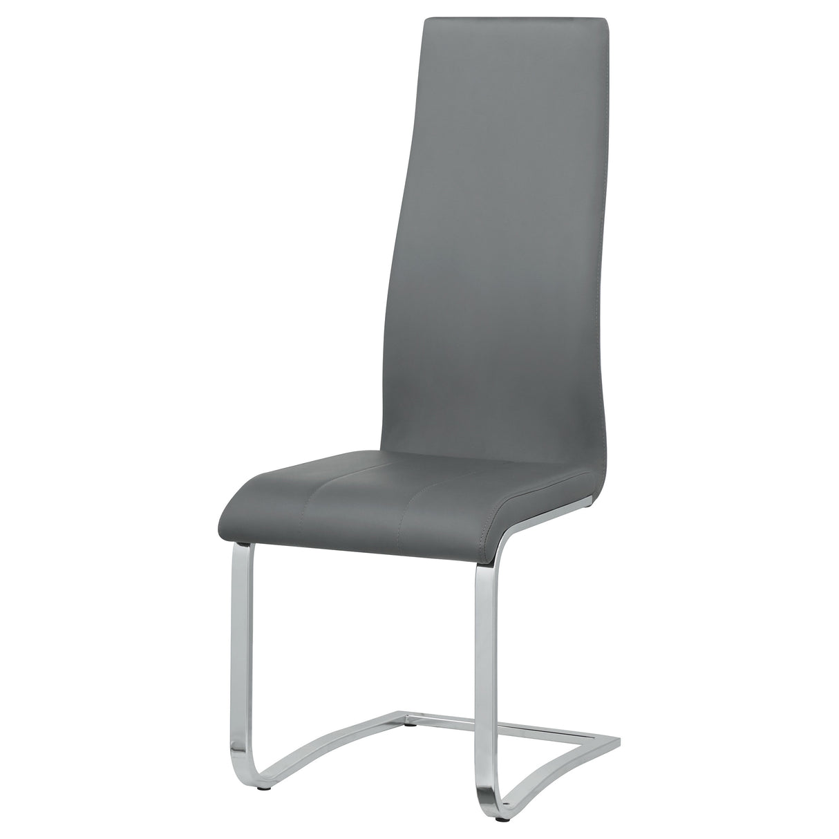 Side Chair - Montclair Upholstered High Back Side Chairs Grey and Chrome (Set of 4)