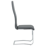 Side Chair - Montclair Upholstered High Back Side Chairs Grey and Chrome (Set of 4)