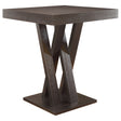 Bar Table - Freda Double X-shaped Base Square Bar Table Cappuccino