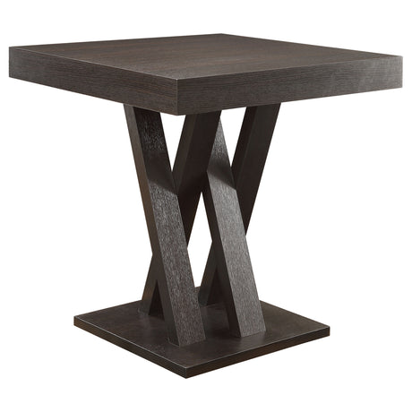 Counter Height Dining Table - Freda Square Counter Height Table Cappuccino