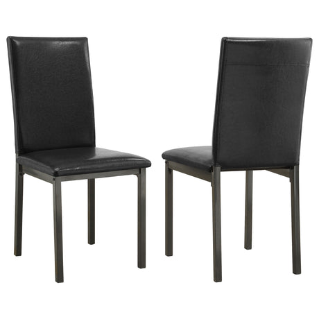 Side Chair - Garza Upholstered Dining Chairs Black (Set of 2)