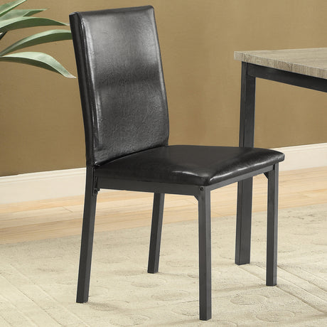 Side Chair - Garza Upholstered Dining Chairs Black (Set of 2)