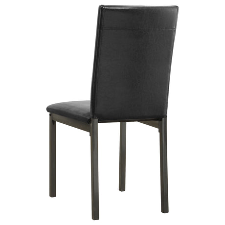 Side Chair - Garza Upholstered Dining Chairs Black (Set of 2)