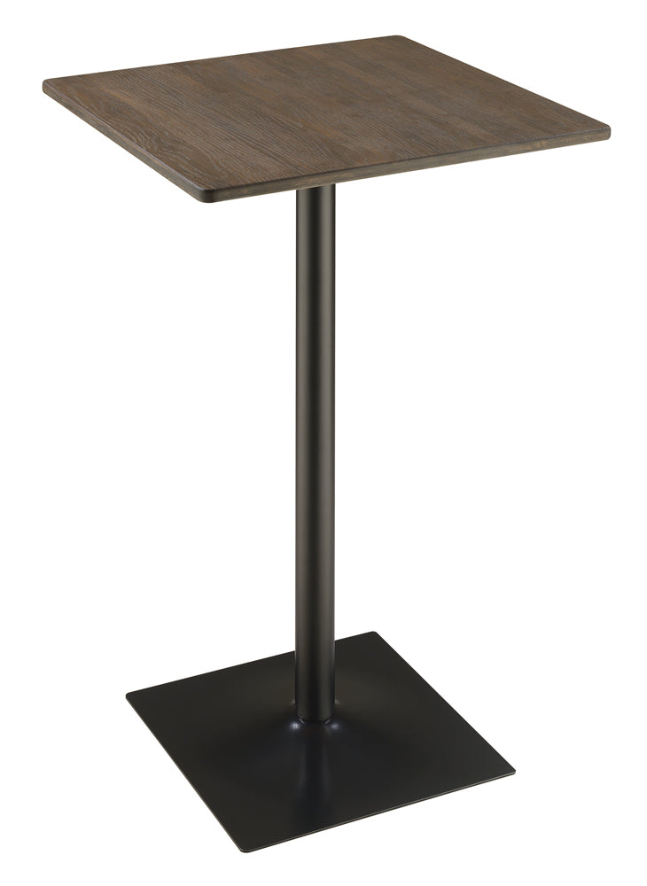 Bar Table - Cavalier Square Bar Table Dark Elm and Matte Black