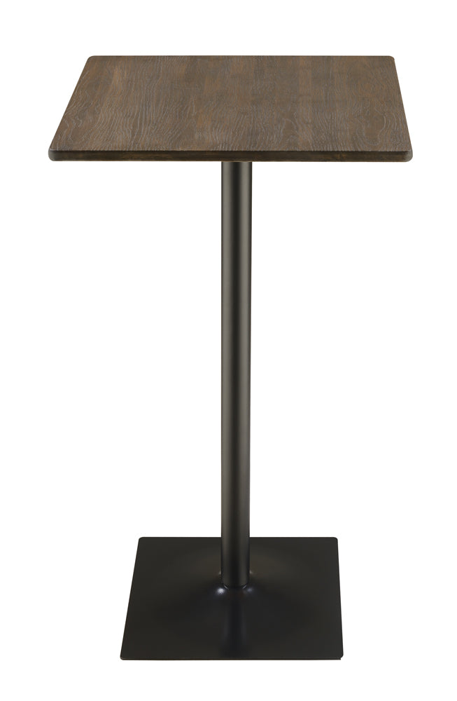 Bar Table - Cavalier Square Bar Table Dark Elm and Matte Black