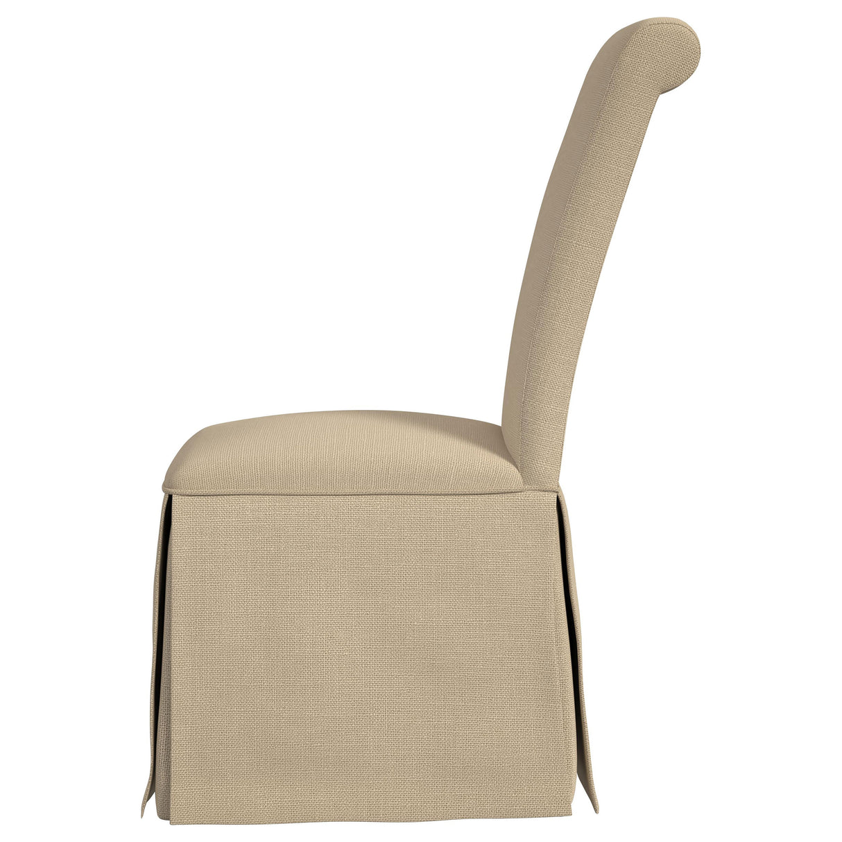Shawna Upholstered Skirted Dining Chair Light Khaki (Set of 2) - Home Elegance USA