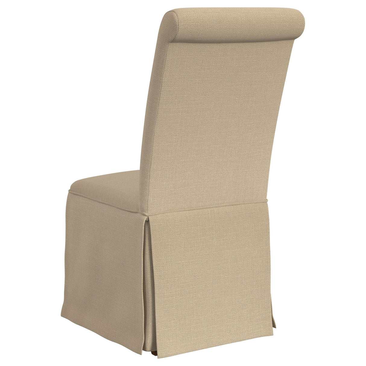 Shawna Upholstered Skirted Dining Chair Light Khaki (Set of 2) - Home Elegance USA