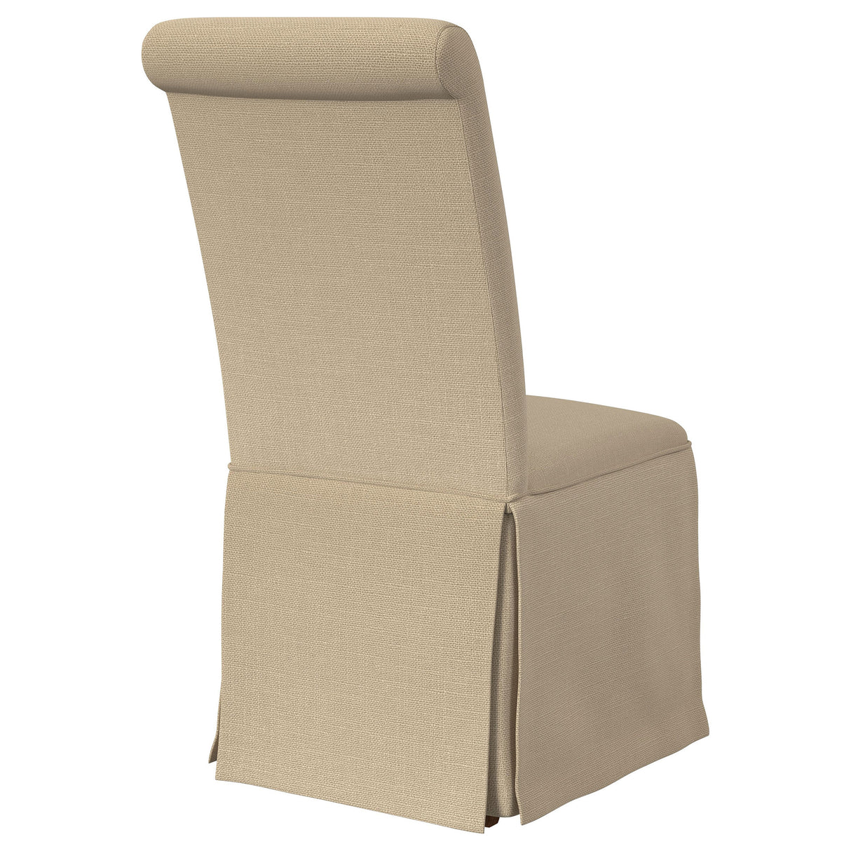 Shawna Upholstered Skirted Dining Chair Light Khaki (Set of 2) - Home Elegance USA