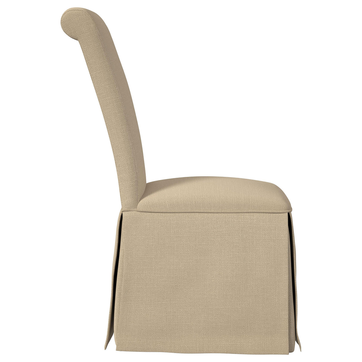 Shawna Upholstered Skirted Dining Chair Light Khaki (Set of 2) - Home Elegance USA