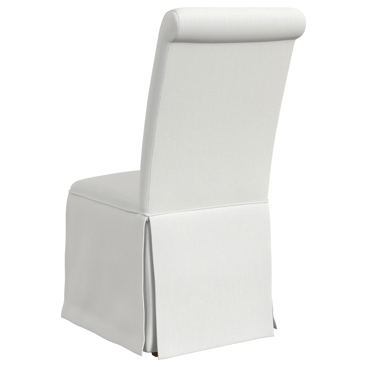 Shawna Upholstered Skirted Dining Chair White (Set of 2) - Home Elegance USA
