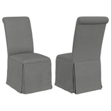 Shawna Upholstered Skirted Dining Chair Light Grey (Set of 2) -  Coaster Furniture
