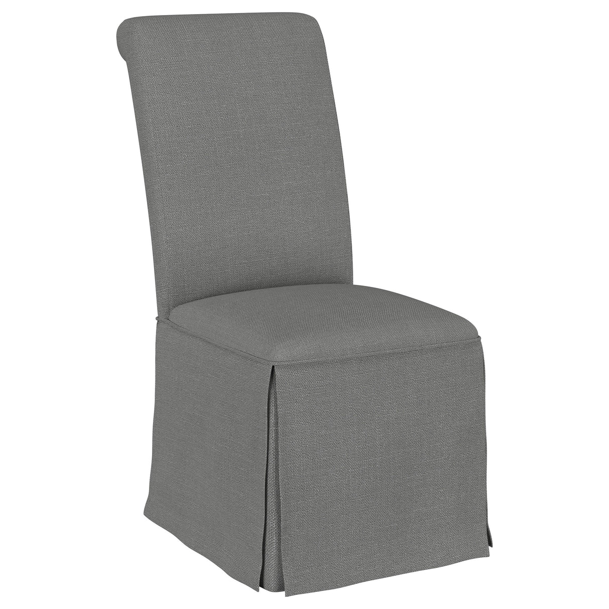 Shawna Upholstered Skirted Dining Chair Light Grey (Set of 2) -  Coaster Furniture