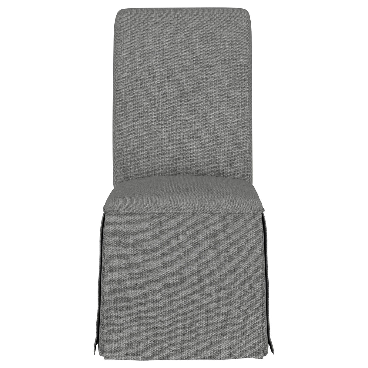 Shawna Upholstered Skirted Dining Chair Light Grey (Set of 2) -  Coaster Furniture