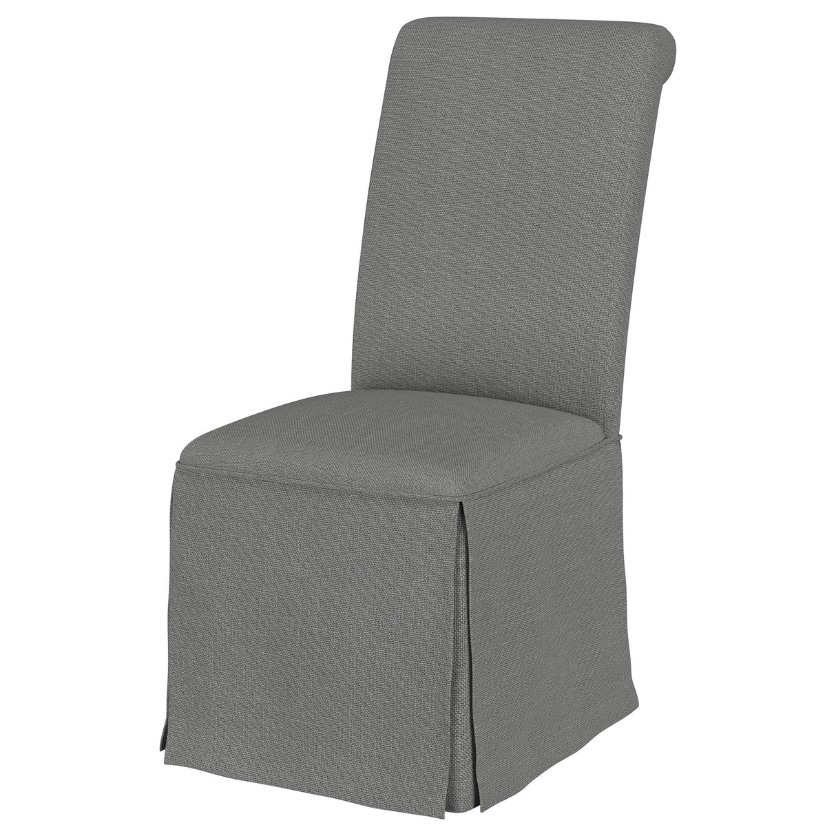 Shawna Upholstered Skirted Dining Chair Light Grey (Set of 2) -  Coaster Furniture