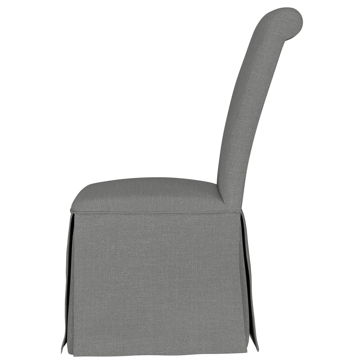 Shawna Upholstered Skirted Dining Chair Light Grey (Set of 2) -  Coaster Furniture