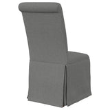 Shawna Upholstered Skirted Dining Chair Light Grey (Set of 2) -  Coaster Furniture