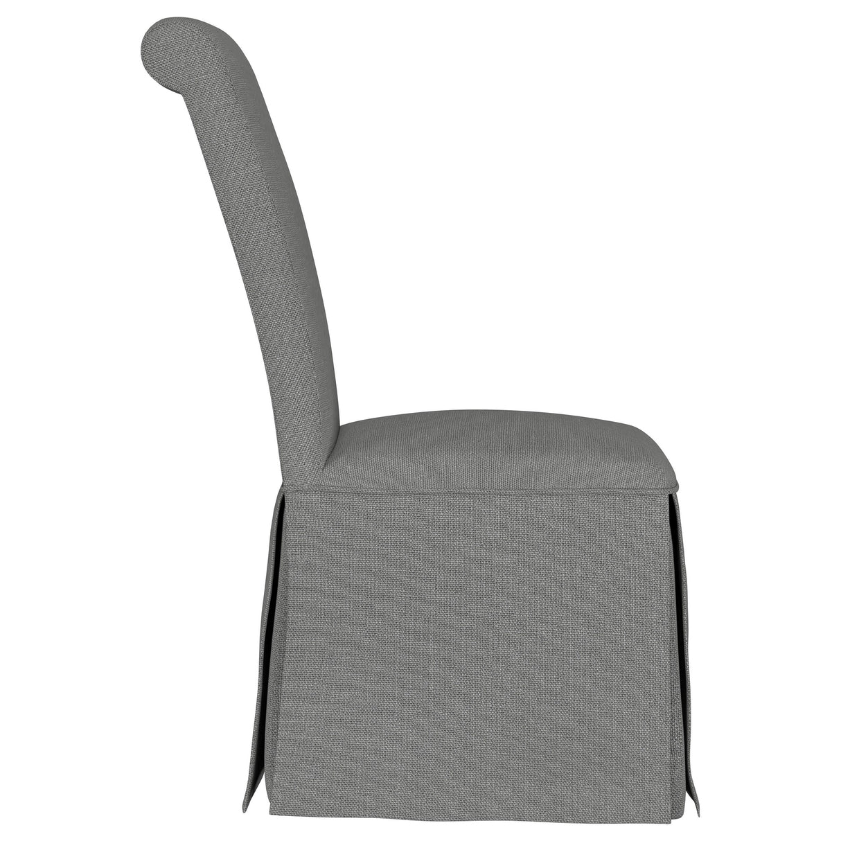 Shawna Upholstered Skirted Dining Chair Light Grey (Set of 2) -  Coaster Furniture