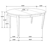 Dining Table - Gabriel Oval Dining Table Cappuccino