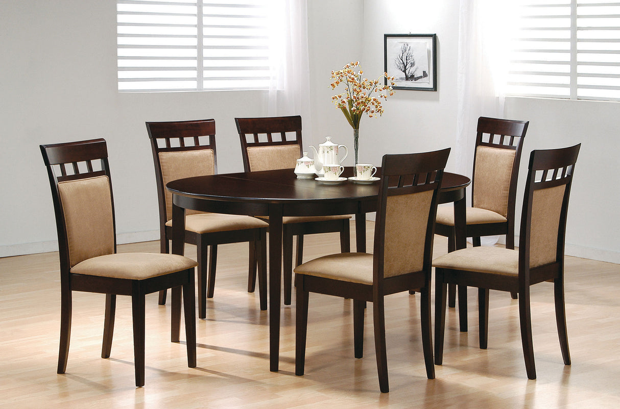 Dining Table - Gabriel Oval Dining Table Cappuccino