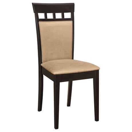 Side Chair - Gabriel Upholstered Side Chairs Cappuccino and Tan (Set of 2)