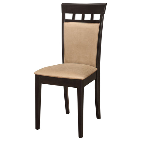 Side Chair - Gabriel Upholstered Side Chairs Cappuccino and Tan (Set of 2)