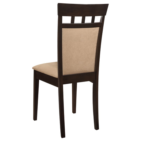 Side Chair - Gabriel Upholstered Side Chairs Cappuccino and Tan (Set of 2)