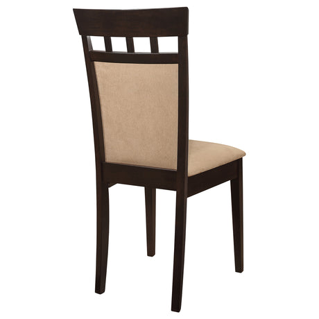 Side Chair - Gabriel Upholstered Side Chairs Cappuccino and Tan (Set of 2)